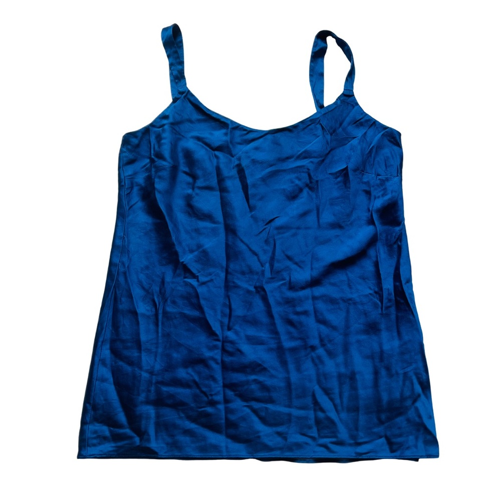 Lafayette 148 Navy Blue Silky Tank Top | SZ Small